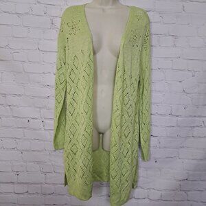 Maurices Soft Casual Open Knit Long Cardigan Size Medium